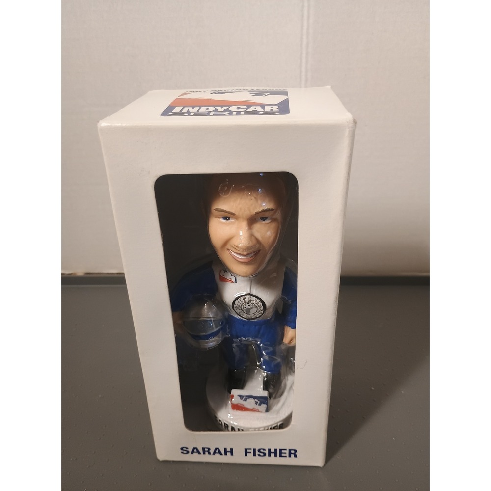 IndyCar Series Sarah Fisher Bobblehead Unisex OS Blue Excellent Racing Figure